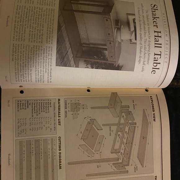 🎉5/$10🎉 Woodsmith magazine number 61 February 1989 country pine corner cabinet - Picture 5 of 9